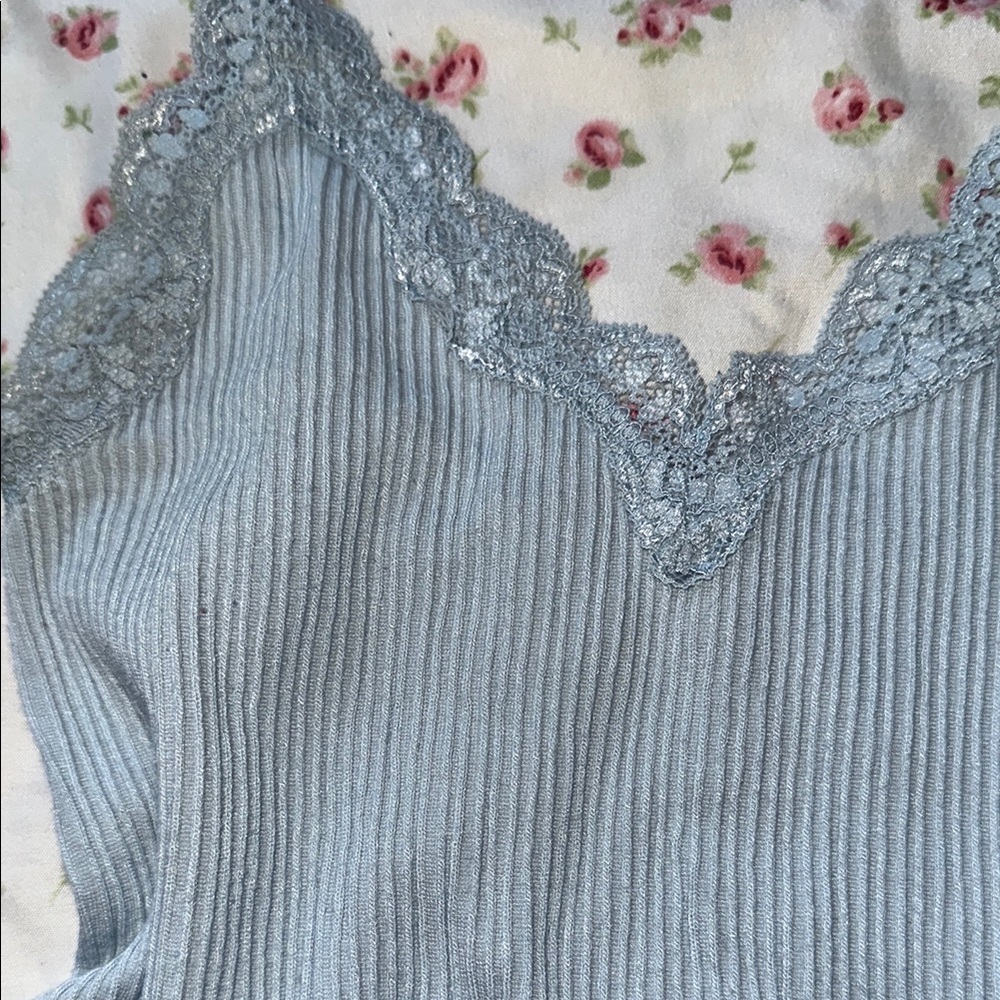 Forever 21 Blue Ribbed Lace Camisole - Picture 4 of 4